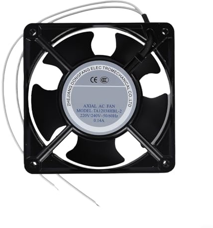 FACAIIO Ventilador axial de hoja de metal, ventilador axial de alta temperatura, inserto de casete, para la gran mayoría de estufas, extractores, chimeneas, estufas de leña, incubadoras, pellets de