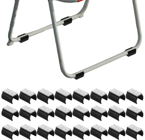 FUHAMJ 24 Piezas De 16 Mm De Protectores De Suelo Para Patas De Silla De Plástico Con Almohadillas De Fieltro, Protectores Patas Sillas En Forma De U Para Tubos De Silla