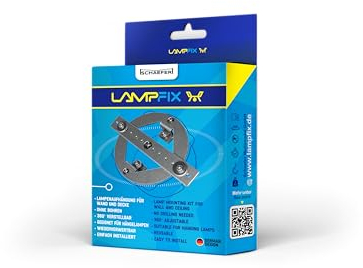 Lampenaufhängung Komplett-Set für Hohlwand- oder Unterputzdose mit Ø 60mm (Schraubenabstand) 65mm (Innenmaß)