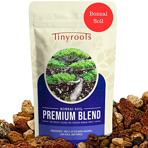 Bonsai Outlet Premium Bonsai Soil - Tinyroots 2.25 Quart Soil Blend for Finished Bonsai, Ideal for Water Retention and Root Development, Made from Genuine Akadama, Red Lava Rock and Pumice