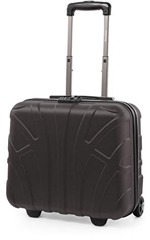 SUITLINE - Maleta piloto, Equipaje de Mano, Business Trolley, Rígida, TSA, ABS, 2 Ruedas, Titanio
