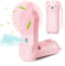 JYPS Mini Portable Handheld Fan with Water Mist Spray, Folding USB Rechargeable Battery, Small Hand Held Electric Travel Pocket Fan Cooling with 3 Speeds for Kids/Home/Outdoor