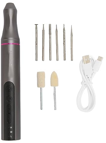 BAOFUYA Elektrischer Gravierstift, Kabelloses Rotationswerkzeug mit Sicherheitsschutz-Chip, USB Wiederaufladbar, 3-Gang-Gravierstift für Schmuck, Metall, Glas, Material
