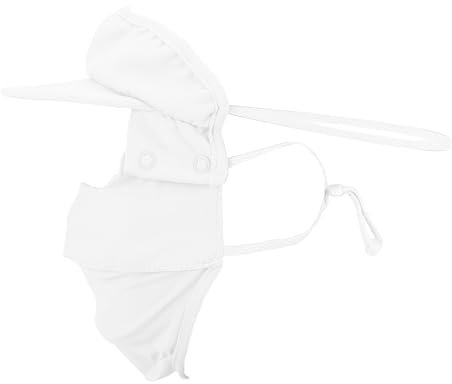 A ABSOPRO Heltäckande ansiktsmask med justerbart visir 17 cm UV-skydd vit