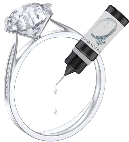 HiFan Ajusteur de taille de bague pour tous les anneaux lâches, adhésif invisible durcissable avec lampe UV LED, facile à démonter, colle de redimensionnement sans trace