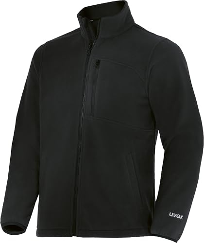 Uvex SuXXeed Craft - Chaqueta de trabajo para hombre con forro polar cálido, cuello alto y cremallera, gris, 5XL
