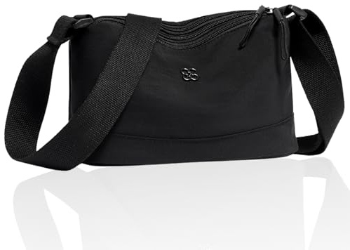 Amexo Sac Bandoulière pour Femme, Crossbody Pochette Femme en Nylon Imperméable avec Bandoulière Réglable Sacoche Femme Bandoulière Sac à Bandoulière pour Voyage Quotidien Travail École