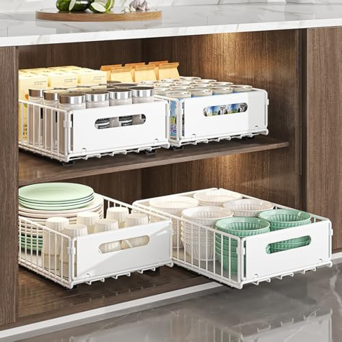 YunNasi Teleskoplåda, Vit, 4 stycken 38Dx25Bx10H CM