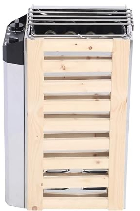 3kw Calentador de Sauna Eléctrico de Vapor seco, Estufa de Sauna 220V con Controlador Interno para el hogar Hotel SPA Sala de Sauna, Acero Inoxidable