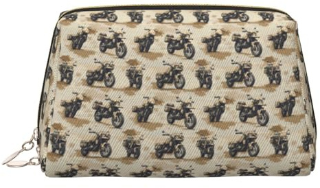GVYGVY Bolsa de maquillaje de viaje grande – Bolsa de cosméticos de piel de PVC con estampado de camuflaje para mujeres con cremallera, bolsa de maquillaje portátil resistente al agua para el cuidado