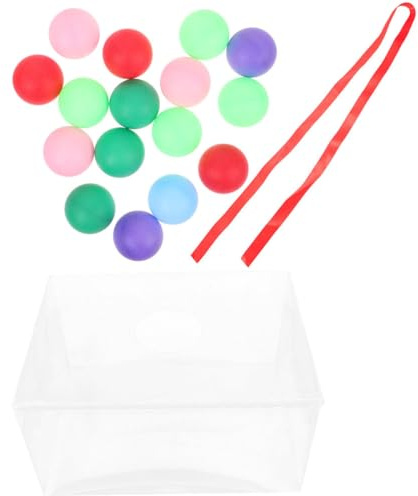 HOMSFOU Juego Interactivo de Fiesta Caja de Balones de Ping Pong Temblorosas, 1 Set para Reuniones Familiares y Eventos Navideños, Accesorio Deportivo para Coordinación y Diversión