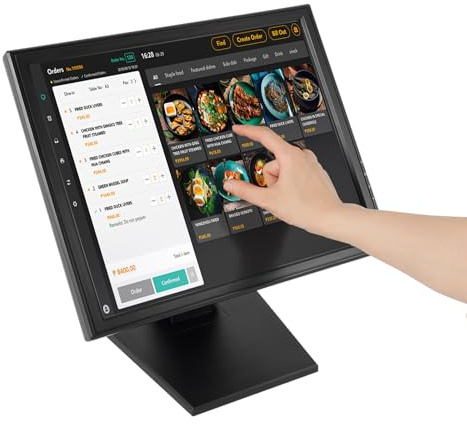 Haoxuesen Pantalla Táctil 17 Pulgadas 4:3 Monitor LCD Táctil POS, Pantalla Táctil Industrial 1280X1024 43Cm, 5Ms 300Cd/㎡ 160° para Caja al por menor Automatización Monitoreo Médico