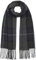 McBURN Lambswool Karoschal Damen - Made in Italy Fransenschal Lammwolle Winterschal mit Fransen Herbst-Winter - One Size blau