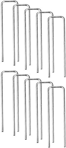Meister Erdanker 10 x 2 cm - Metall verzinkt - 10 Stück im praktischen Set - Geeignet für Folien, Vliese & Netze - Zur einfachen Fixierung im Boden / Erdnägel für Gartenvlies / Bodenanker / FLOR78835