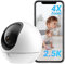 EZVIZ Caméra d'intérieur 4 MP, moniteur panoramique et inclinable pour bébé avec détection IA des humains et des animaux domestiques, détection d'activité vocale, reconnaissance de la main, vision des