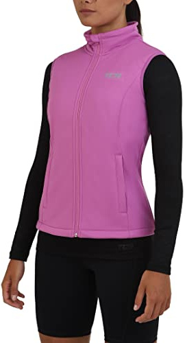TCA Gilet da Ciclismo da Donna Leggerissimo e Antivento, con Tasche con Zip - Rosa, L