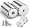 FINDMAG Magnete Stark, 16 Stück 32 mm x 5 mm Neodym Magnete Extra Stark, Starke Magnete, Magnete Selbstklebend Stark, Türmagnete, Magnete für Mehrzwecknutzung, Senkkopf Topfmagnet mit 16 Schrauben