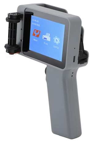 Imprimante à Jet d'encre à Main, écran Tactile à LED HD 12,7 Mm, Machine à Codage Compacte Multifonctionnel pour Bouteilles en Plastique, Polyvalent pour Le Bois, Acrylique,
