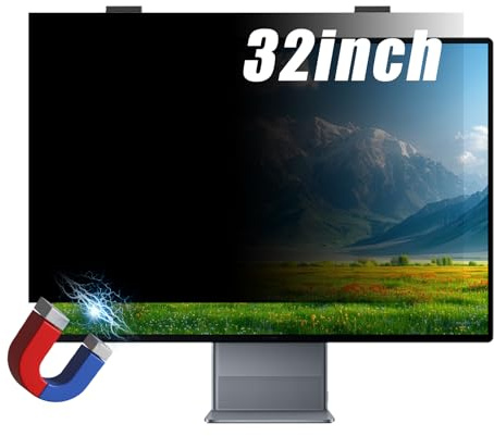 Filtro de privacidad magnético para computadora de 32 Pulgadas Colgante, Panel Protector de Ojos HD de acrílico contra luz Azul para Pantalla de Escritorio 16:9,32inch(730 * 440mm)