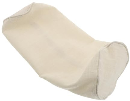 IWOWHERO Funda de Almohada Cilíndrica para Cuello 15 X 15 X 40 Cm, Color Crema Claro, de Lino Algodón, Funda de Cojín Ergonómica para Sofá, Cama y Uso Diario