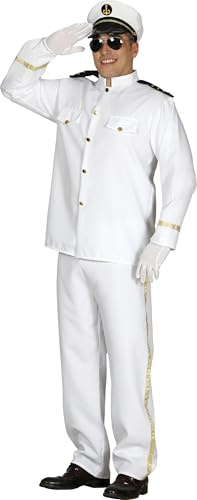 FIESTAS GUIRCA | Disfraz Capitán de Crucero Adulto (52-54/L) - Chaqueta, Gorra y Pantalón - Disfraces de Marinero, Piloto y Militar para Halloween, Carnaval y Fiestas de Disfraces