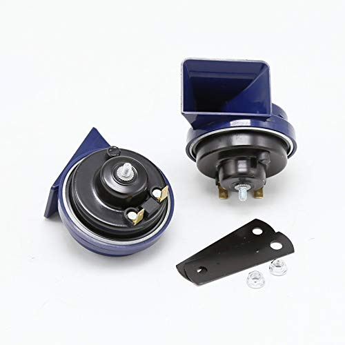 YIYDA Corno per Auto e Nave Universale 140DB - Tono Alto e Basso con Staffa - Altoparlante Blu Elettrico Resistente all'Acqua per 12V Auto Moto