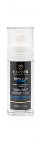 Gianser Just For Men – Nachtserum Gesicht Herren – Regenerierende Nachtpflege mit Hyaluronsäure, Retinol & Vitamin C – Anti-Aging & Repair – 50ml