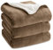 BEDSURE Kuscheldecke - Warm Sherpa Wolldecke & Sofadecke, Flauschig Sofaüberwurf Decke, Dicke Couchdecke, Fleecedecke, Flauschige Wohndecke für Couch, Kamel, 230x270 cm