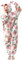 Focupaja Damen Fuzzy Pyjamas mit Kapuze Erwachsene Onesie Reißverschluss Warmes Fleece Gedruckt Weihnachten Winter Schlafanzug Blumen und Blätter M
