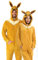 OppoSuits Erwachsene Unisex Eevee Onesie - Pokémon einteiliger Schlafanzug - Loose Fit - Inklusive Taschen - Braun