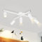 Kowanie LED Deckenstrahler Weiß Spots Deckenleuchte 5 Flammig GU10 Deckenspots Küche 350°Schwenkbar modern Deckenlampe Strahler Wohnzimmerlampe Industrial Spotleuchte für Esszimmer - Ohne Leuchtmittel