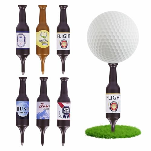 Lot de 6 Tees de Golf Amusants en Plastique Recyclable, Tees de Golf Plastique Etape Down Valeur Paquet, Réduisent la Friction et Les, Down Tee Outil Accessoire ,pour Homme, Golfeurs, 9 cm de Haut