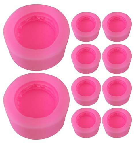 ERINGOGO Molde de Silicona para Fondant 3D Macarrones Kit de 10 Piezas de Silicona Grado Alimenticio Molde para Cupcakes Pasteles y Manualidades Apto para Repostería y Jabón Artesanal