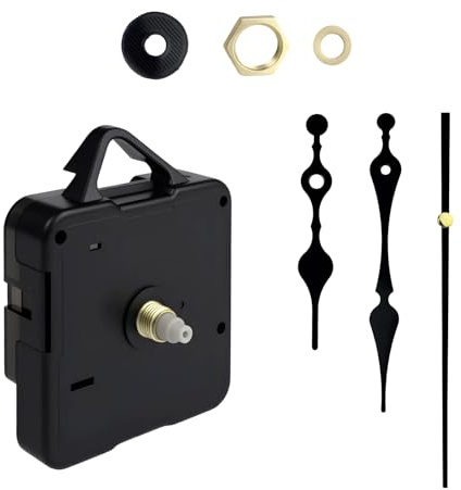Ajsdvog Battery Clock Mechanism Kit 1Set Quartz DIY Replacement | Clock Movement with Hands for Home Office, Wall Clock Repair, Black - Easy to Install, Precise, Silent Sweep