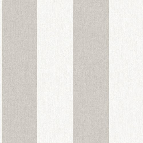 Superfresco Easy Paste The Wall Calico Stripe Brown/Natural Texture Wallpaper