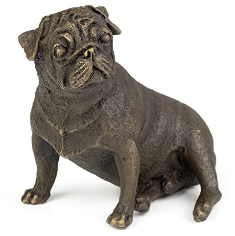 Moritz Bronzefigur Sitzende Welpe Höhe 8,5 cm 0,4 kg Skulptur Statue Antik Figuren