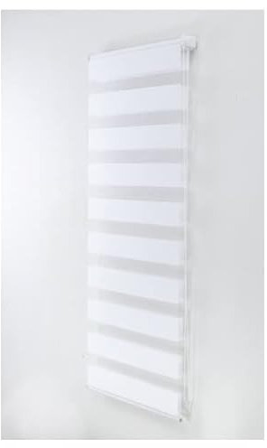 174cm x 165cm - White Curtians - Zebra/Vision Blinds - Double layer Fabric Roller shades - Day and Night Blind for Windows and Doors