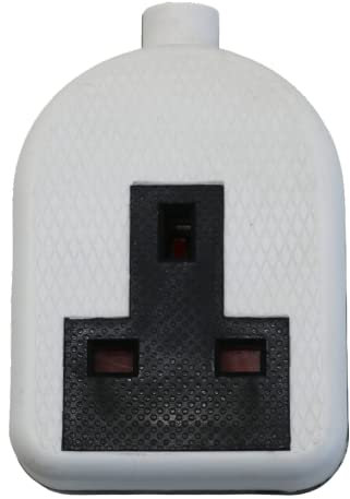 fiXte Single Gang High Impact Rubberised Plastic Electrical Plug Socket Extension 13A 240V Conforms BS1363
