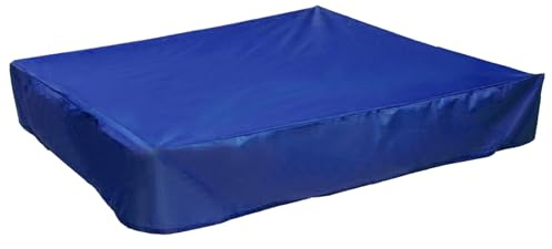 Blue Square Sandbox Pool Cover Tarp Dustproof Waterproof Oxford Cloth (200x200cm/78.74x78.74in)