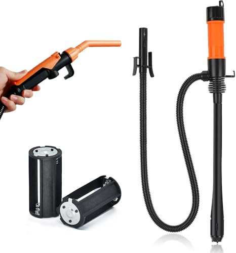Elektrisk bensinpump, ZMCVOE 2,4 GPM elektrisk bränslepåfyllningspump, batteridriven vätskeöverföringspump, bärbar behållare, vattenpump, elektrisk för bensin, diesel