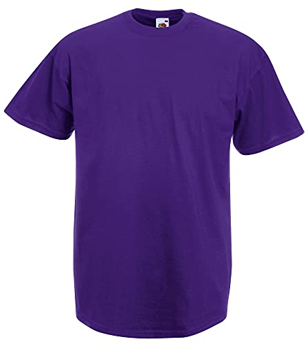 Fruit of the Loom Herren-Kurzarm-T-Shirt Gr. XL, violett
