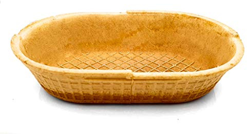 PJaspert Eiswaffeln | Escudilla de barquillo óvalo piscolabis 37/155x100mm 270 piezas