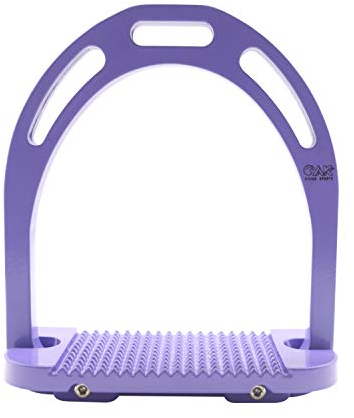 AK Estribos ecuestres de aluminio ligero para montar a caballo con colores recubiertos (4.75 pulgadas, púrpura)
