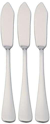 3 pale per pesce in acciaio inox, 21 x 2,2 cm.