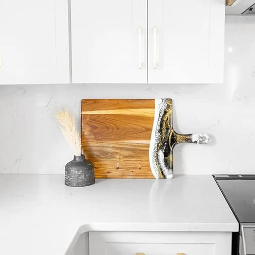 LYNN & LIANA XL Akazien-Käsebrett Onyx, 61 cm Länge, 38,1 cm Breite, Serviergeschirr, Küche