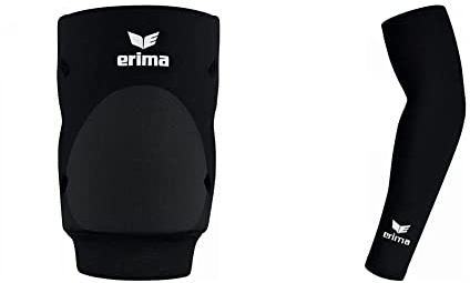 Erima Knieschoner Volleyball Schwarz M & Armsleeve Schwarz S