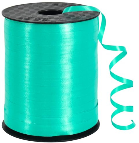 TONIFUL 500 Yards Curling Ribbon-Balloon Ribbon-Balloon String for Art&Craft Decor,Gift Wrapping,Ribbons and Bows for Wedding Christmas New Year Birthday Gifts Graduation Supplies (Teal Blue)