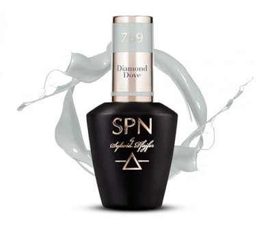 SPN Nails Professional 769 Diamond Dove Grey With Blue UV LaQ Gel Nail Polish 8ml, Strong Pigmentation, Medium Thick, Soak Off UV/LED Lamp, Quick-drying Salon-Lasting Manicure,Nail Art DIY at Home