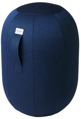 VLUV KAPSUL LEIV balanskapsel, luftfylld sittpall, ergonomisk, LEIV överdrag, utrymmesbesparande, universalstorlek M, kungsblå, med handpump