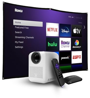 HP CC180 Promo 3in1 Videoproiettore portatile HD Smart con schermo Roku Express HD/84 pollici